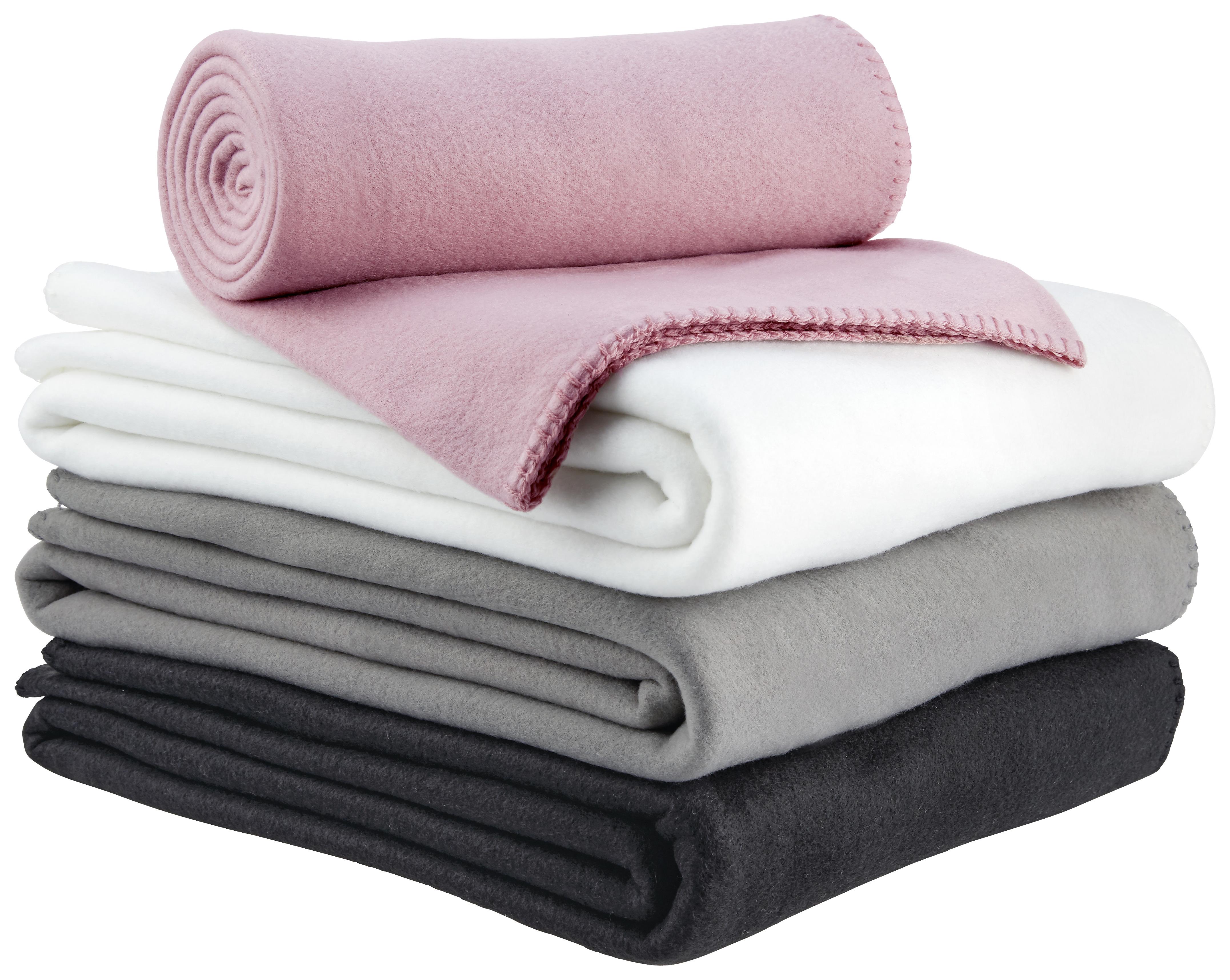 FLEECOVÁ DEKA Bea,130/160cm - bílá, textil (130/160cm) - Modern Living