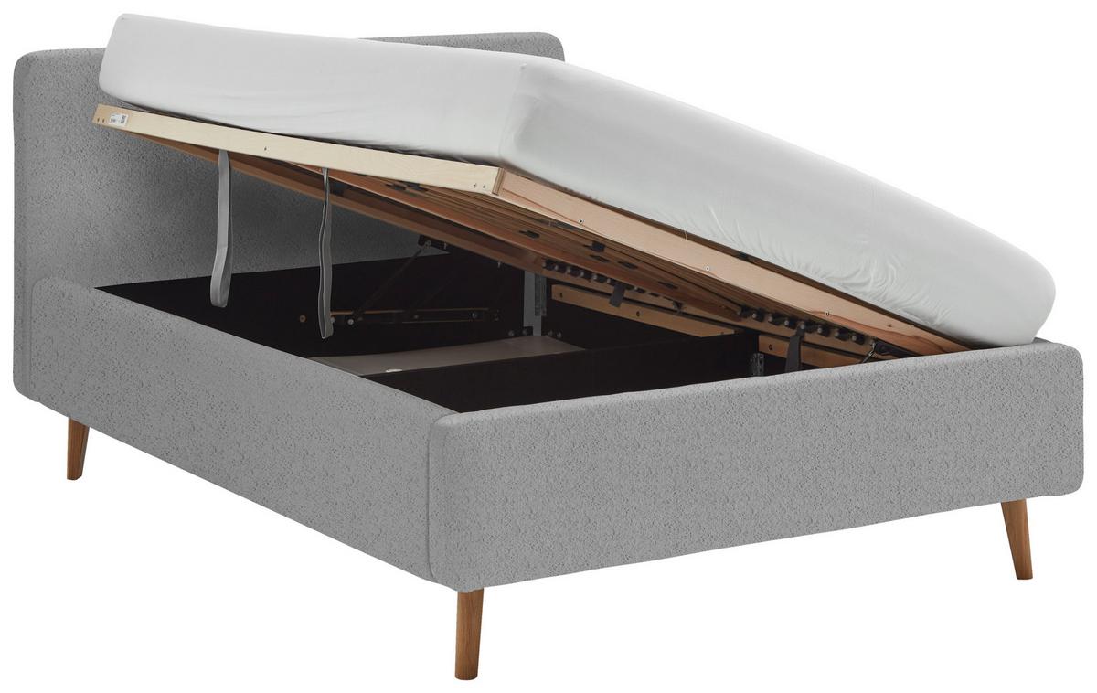 Polsterbett Mattis Abriamo Grau 140x200cm - Eichefarben/Birkefarben, Design, Holz/Textil (140/200cm) - MID.YOU