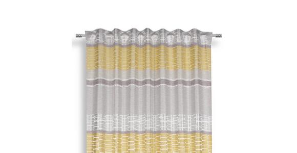 Vorhang mit Schlaufen und Band Palma 140x245 cm Gelb - Gelb, MODERN, Textil (140/245cm) - Luca Bessoni