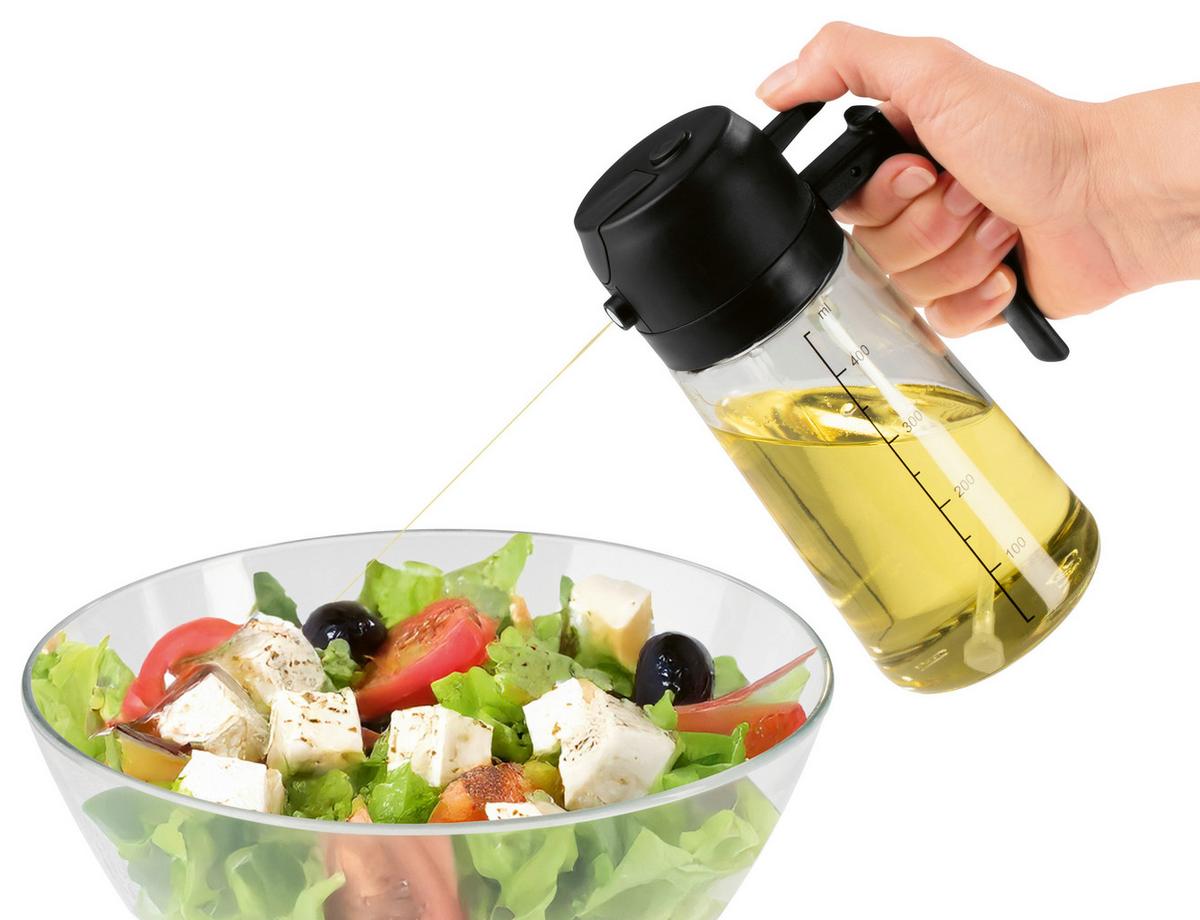 ÖLSPRÜHER GOURMETMAXX-470ML - Transparent, KONVENTIONELL, Glas/Kunststoff