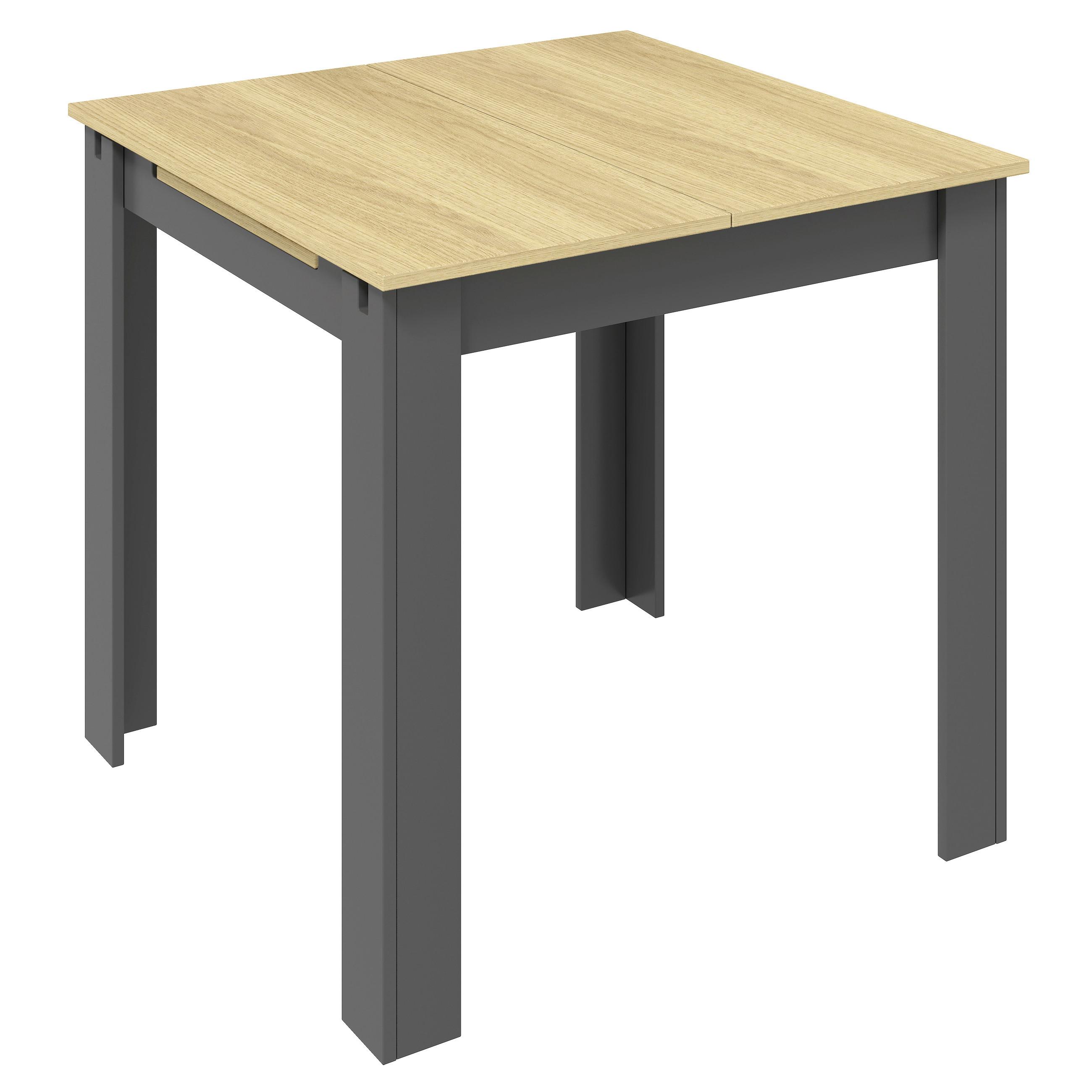Esstisch Pesoli Anthrazit/Honigeiche L: 80cm - Honigeiche/Anthrazit, MODERN, Holzwerkstoff (80/80/75cm) - MID.YOU