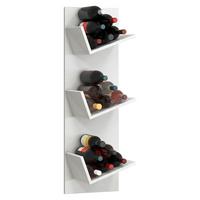 Weinregal Vinosi Weiß B: 33 cm - Weiß, Basics, Holzwerkstoff (33/106,5/25,6cm) - MID.YOU