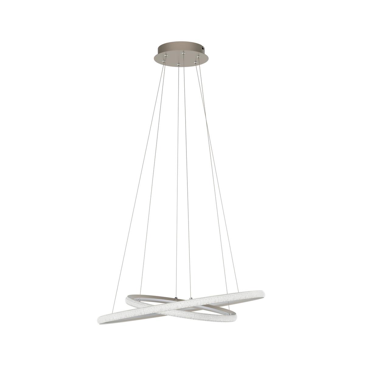 LED-HÄNGELEUCHTE CAPRICE - Champagner, Basics, Kunststoff/Metall (61/120cm) - Luca Bessoni