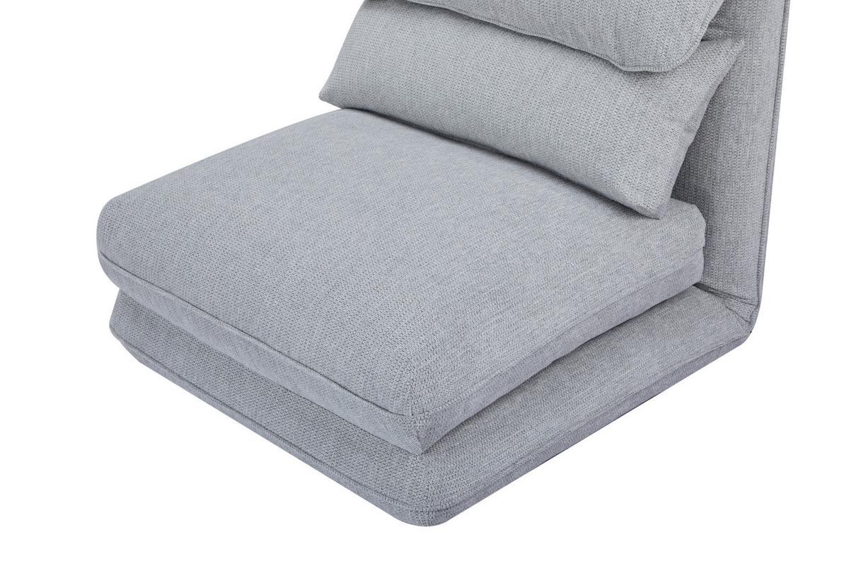 Schlafsessel Verve Hellgrau B: 78 cm - Hellgrau, Design, Textil/Metall (78/72/85cm) - Livetastic
