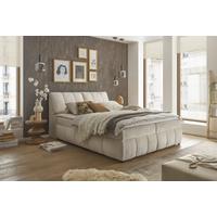 Boxbett Mit Topper+bettkasten 160x200 Cm Valencia - Beige/Schwarz, MODERN, Holzwerkstoff/Textil (160/200cm) - MID.YOU
