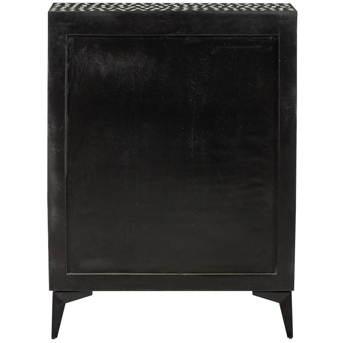 Kommode Menne Weiß, Schwarz B: 81cm - Schwarz/Weiß, Design, Holz (81/108/43cm) - Livetastic