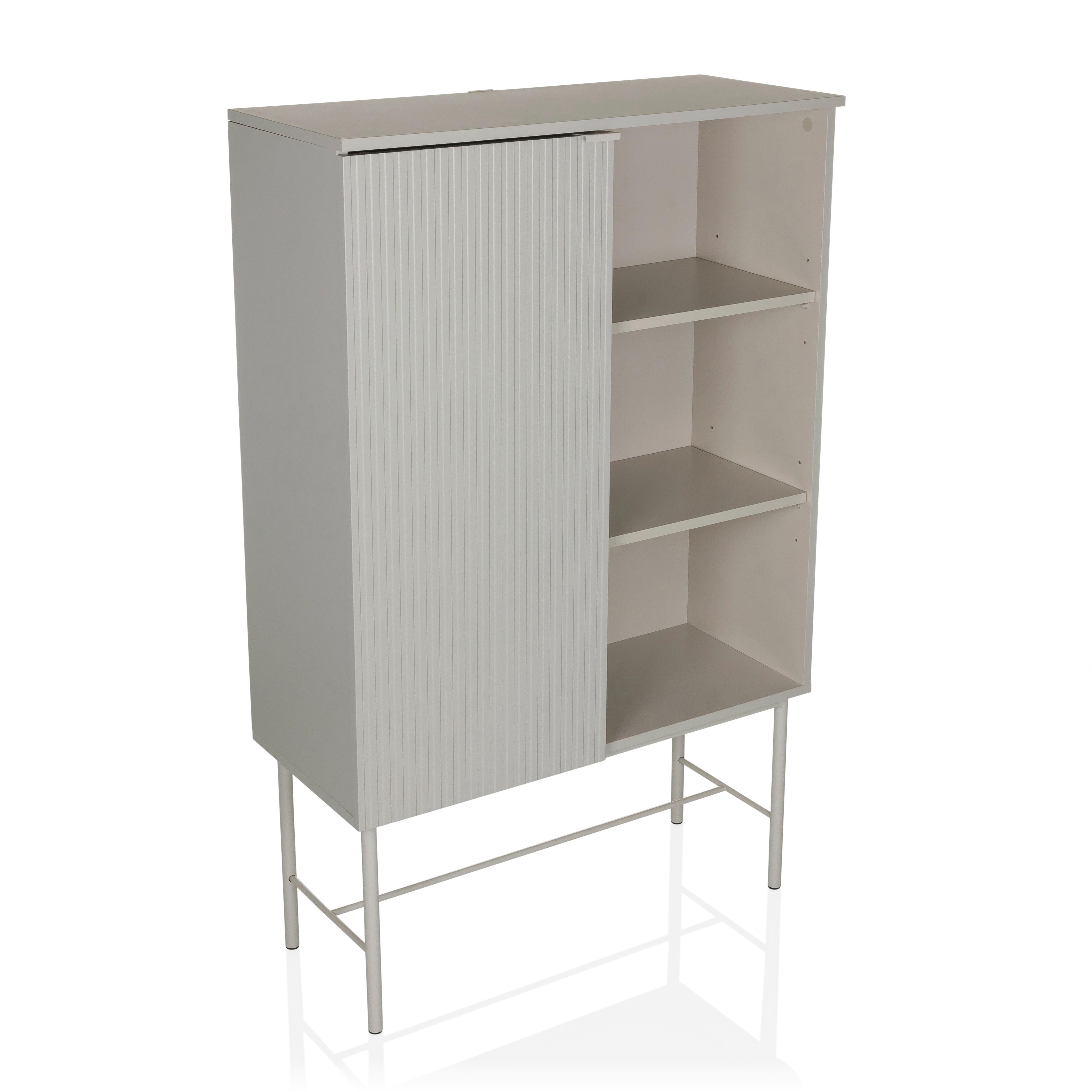 Regal Sio Grau B: 82 cm - Grau, MODERN, Holzwerkstoff (82/35/130cm) - MID.YOU