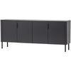 Sideboard Gunnar Schwarz B: 201 Cm - Schwarz, Design, Holz (201/85/44cm) - Livetastic