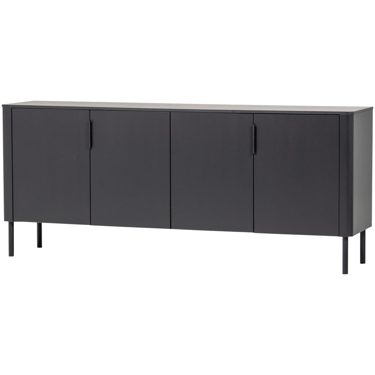 Sideboard Gunnar Schwarz B: 201 Cm - Schwarz, Design, Holz (201/85/44cm) - Livetastic