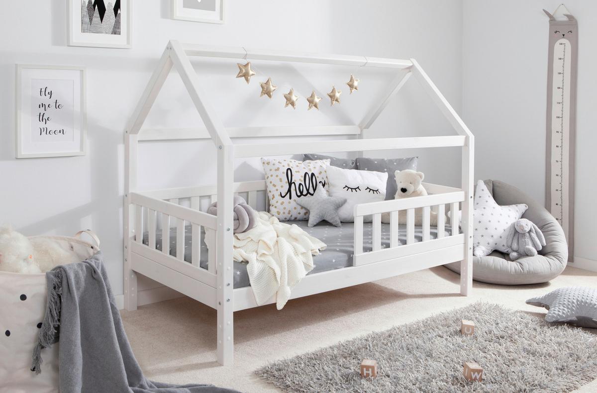 Hausbett Kay - Weiß, MODERN, Holz (80/160cm) - MID.YOU