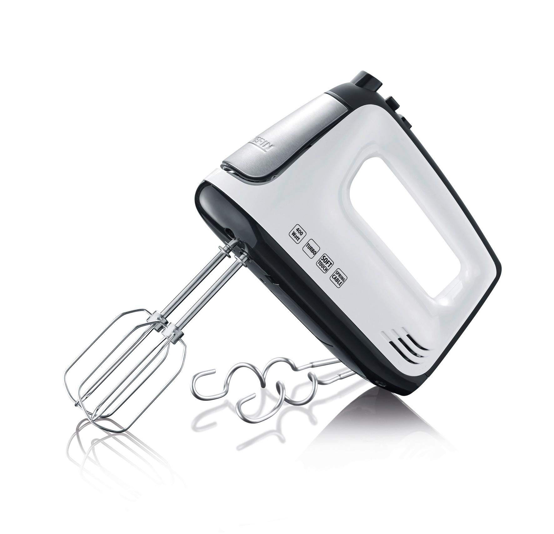 Handmixer Severin Schwarz/Weiß 400W Turboschalter