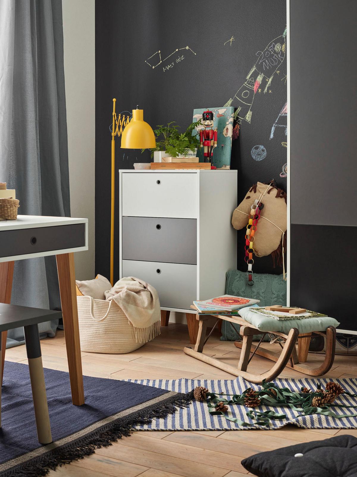 Kommode Concept - Eichefarben/Graphitfarben, MODERN, Holz/Holzwerkstoff (53,4/96/45cm) - MID.YOU
