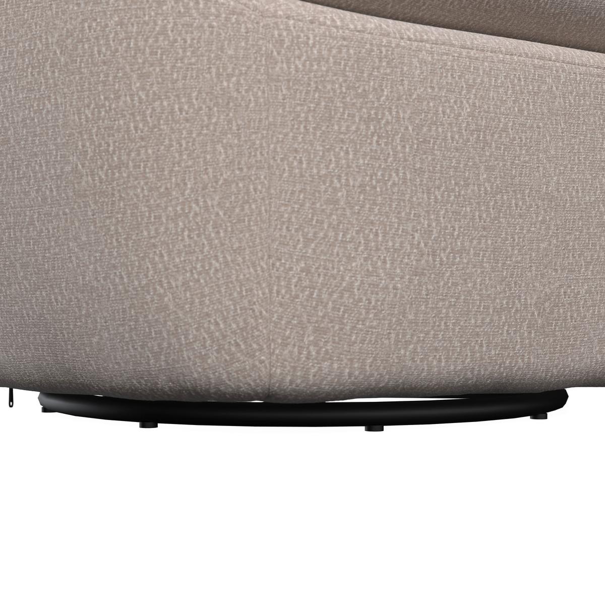 Relaxačné kreslo DORA, krémová ženilka - čierna/krémová, Modern, kov/drevo (77/74/73cm) - Bessagi Home