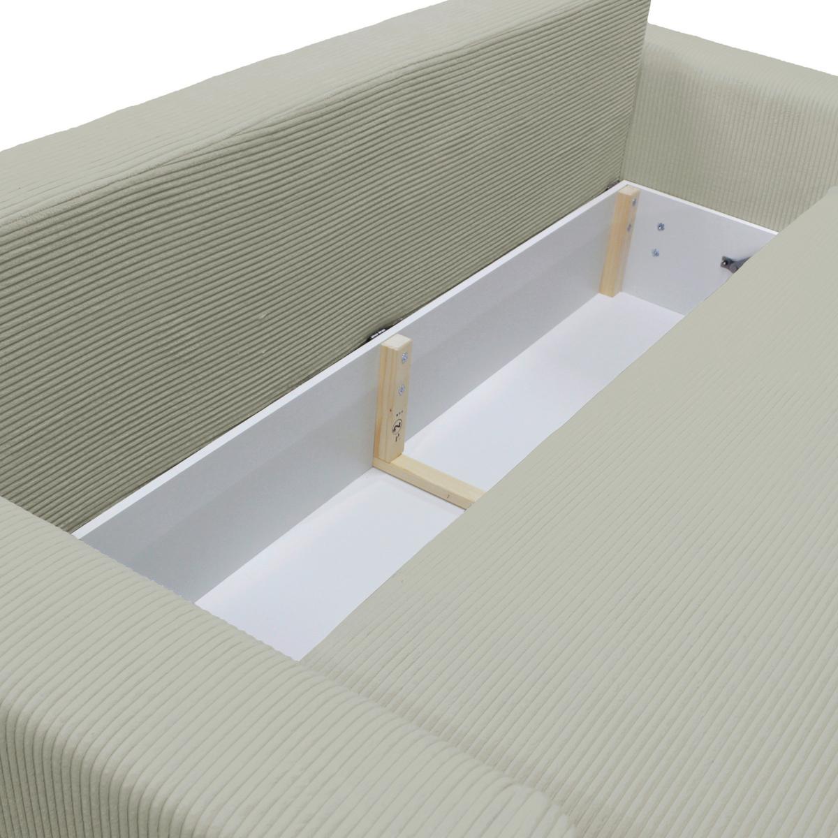 Schlafsofa Ralf Taupe B: 232 cm - Taupe/Silberfarben, Design, Textil (232/88/105cm) - MID.YOU