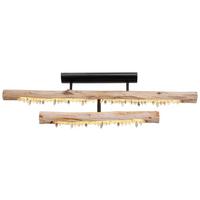 Led-deckenleuchte Felicitas L: 100 Cm 3 Helligkeitsstufen - Klar/Schwarz, Basics, Holz/Kunststoff (100/8/30cm)