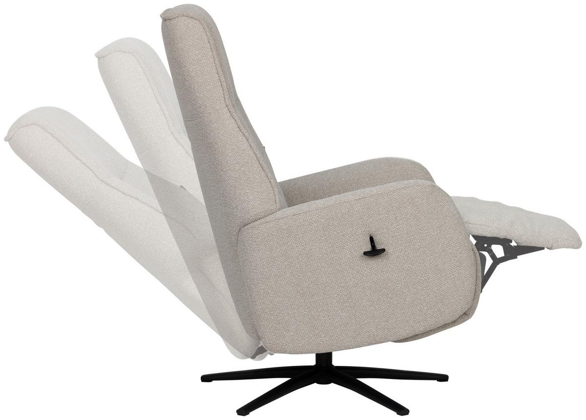 Relaxsessel Snooze Beige B: 77 Cm - Beige/Schwarz, Design, Holz/Textil (77/112/86cm) - Livetastic
