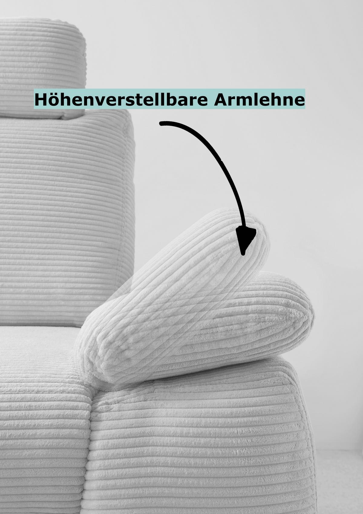 Eckschlafsofa Positano Hellblau S: 261x206 Cm - Wildeiche/Hellblau, MODERN, Textil (261/206cm) - Livetastic