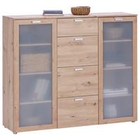 Kommode B: 135 cm Xeno Artisan Eiche Dekor - MODERN, Holzwerkstoff (135/115/37cm)