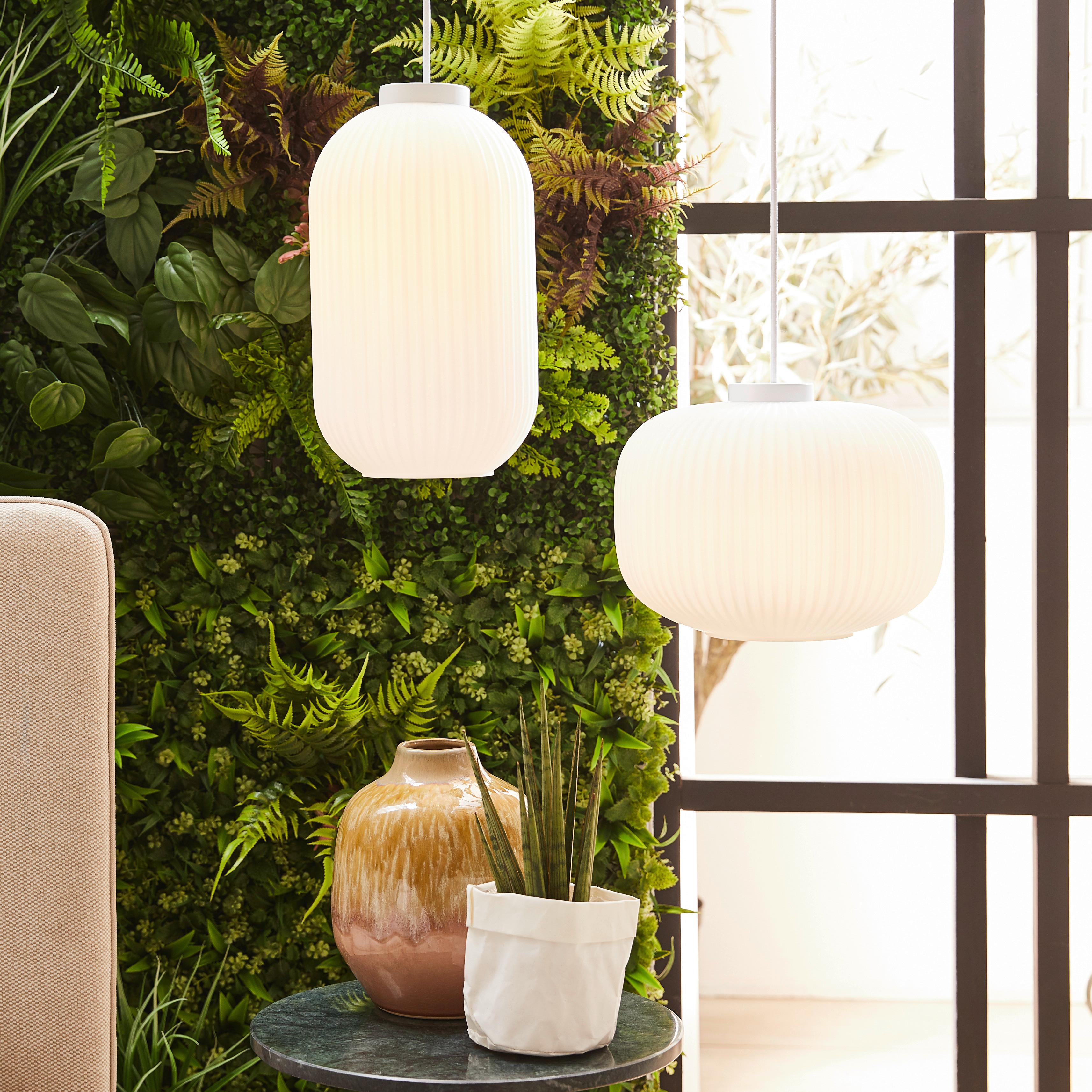 Hängeleuchte Milford Weiß  D: 20 cm - Weiß, Design, Glas (20/33,5cm) - Nordlux