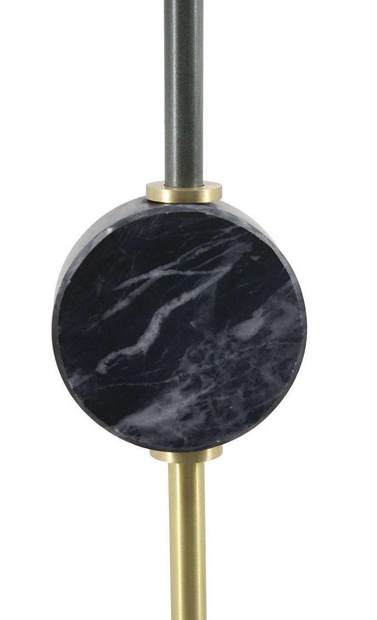 Tischlampe Carlea Schwarz/goldfarben - Goldfarben/Schwarz, Trend, Metall (115/15/58cm) - Kayoom