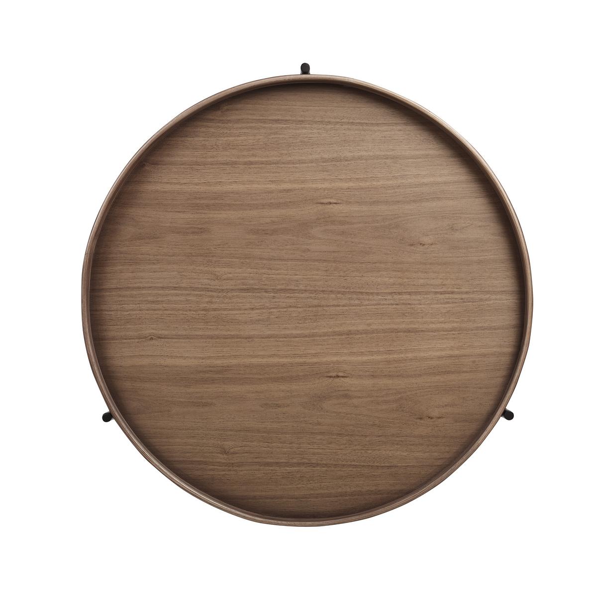 Couchtischset 2-teilig Walnussfarben - Walnussfarben/Schwarz, Design, Holzwerkstoff/Metall (44-69/44-69/49-39cm) - Livetastic