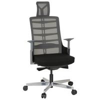 Drehstuhl Skarif Grau/Schwarz - Alufarben/Schwarz, MODERN, Kunststoff/Textil (64/128/62cm) - MID.YOU