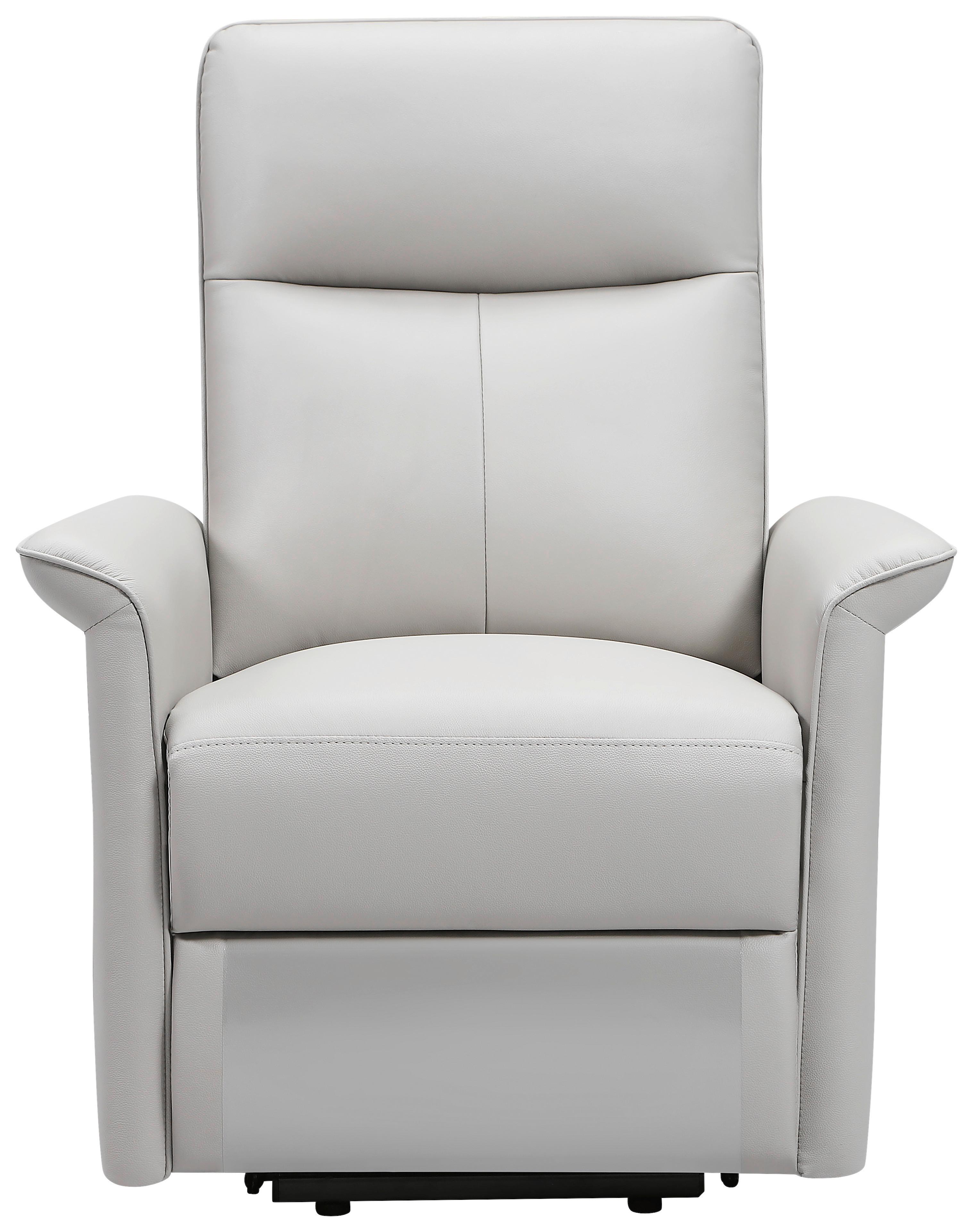 Relaxačné kreslo CARLO, béžová koža - čierna/béžová, Konventionell, kov/koža (77/103/84cm) - Mömax