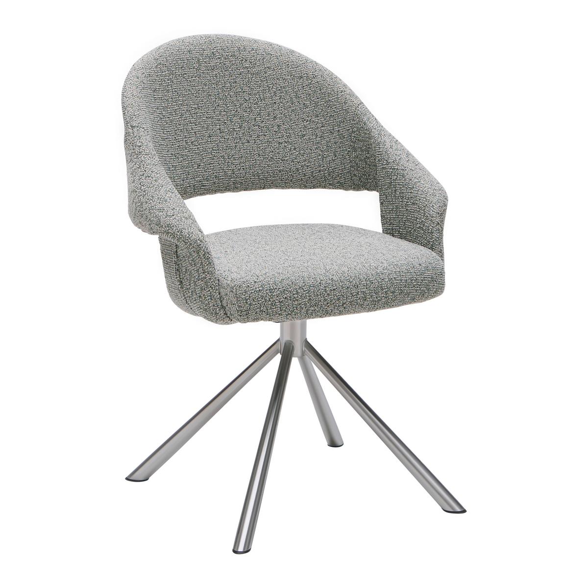 ŽIDLE S PODRUČKAMI PERAMA -TREND- - pastelově zelená/barvy nerez oceli, Moderní, kov/textil (61/83/61cm) - Mömax