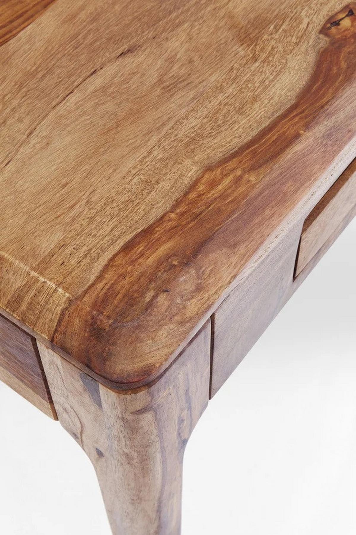Schreibtisch B 40cm H 76cm Brooklyn Nature, Sheesham - Braun, Trend, Holz/Holzwerkstoff (110/40/76cm) - Kare-Design