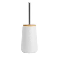 WC KEFA SO STOJANOM EDNA - biela/strieborná, Modern, kov/kameň (12,3/12,3/20cm)