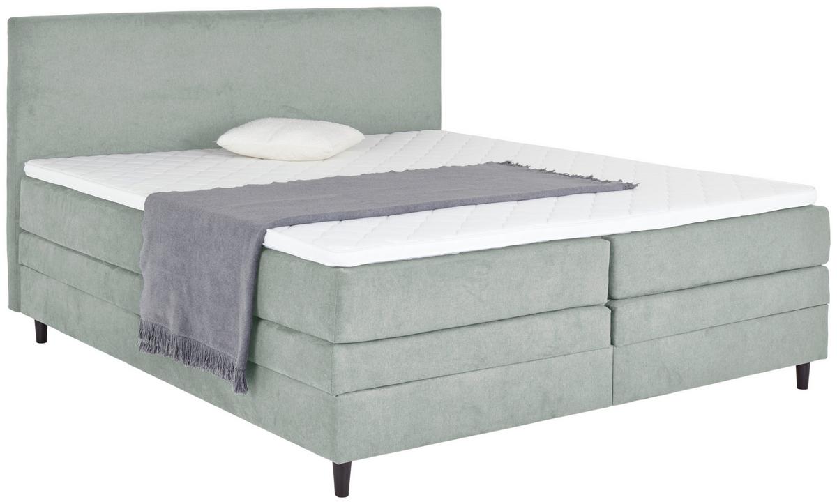 Boxspringbett Kleopatra - Hellgrau, KONVENTIONELL, Holz/Holzwerkstoff (160/200cm) - Ondega