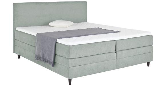 Boxspringbett Mit Topper & Bettkasten 180x200 Kleopatra - Hellgrau, KONVENTIONELL, Holz/Holzwerkstoff (180/200cm) - Ondega