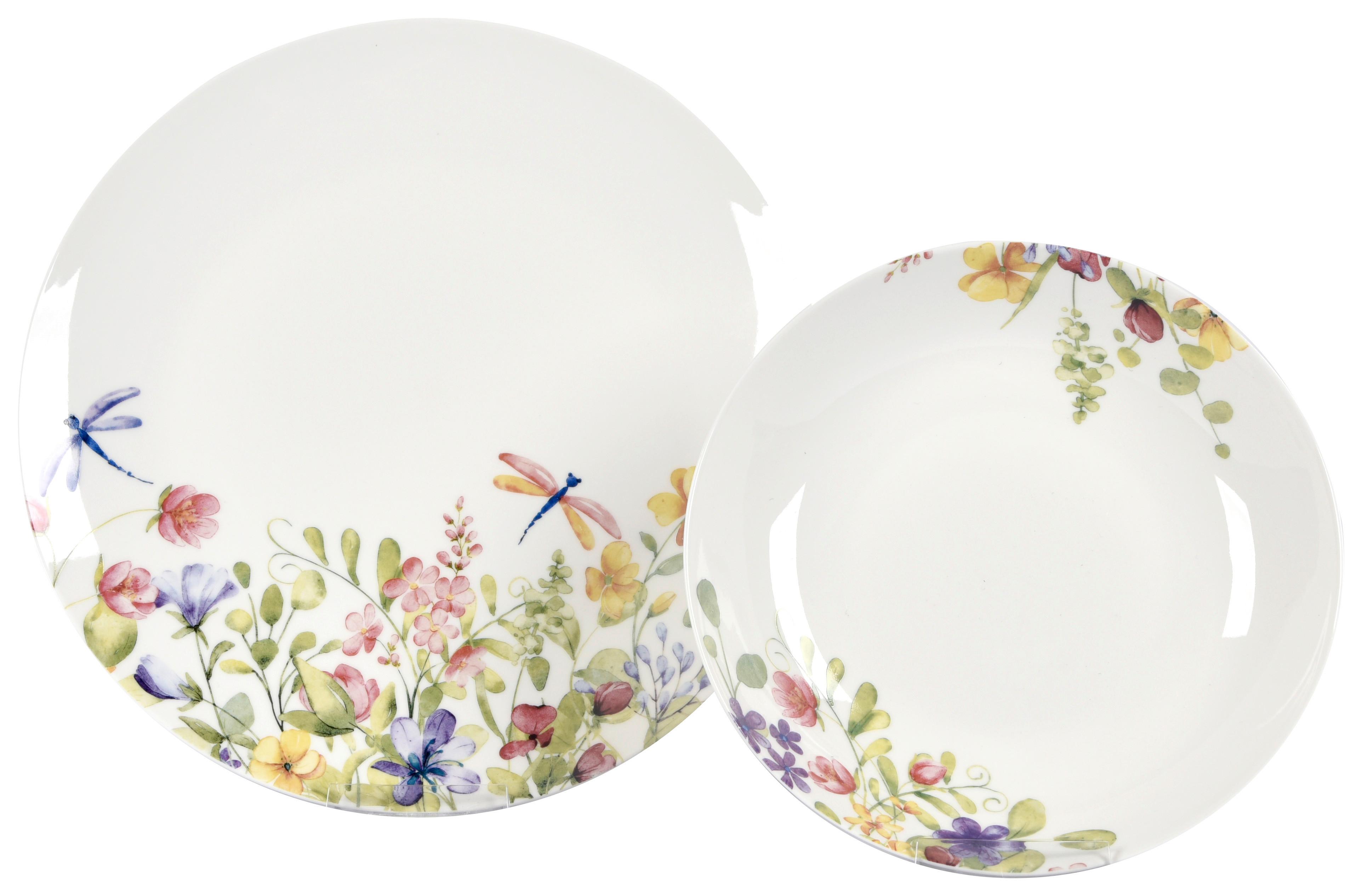 Tafelservice Florentina New Bone China 4 Personen - Multicolor, ROMANTIK / LANDHAUS, Keramik - James Wood