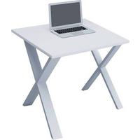 Schreibtisch Lona L: 80 cm Weiß - Weiß, MODERN, Holzwerkstoff/Metall (80/50/76cm) - MID.YOU
