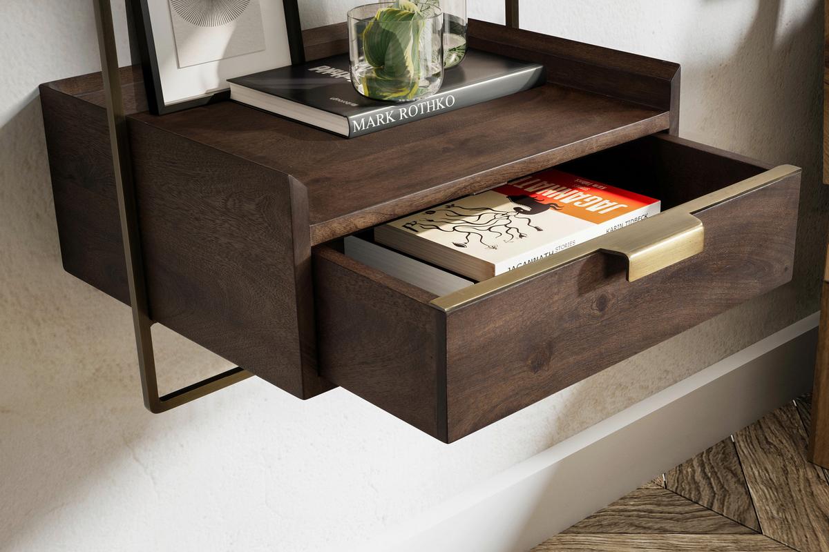 Nachttisch Dunkelbraun B: 44 Cm - Dunkelbraun, Design, Holz (44/45/35cm) - MID.YOU