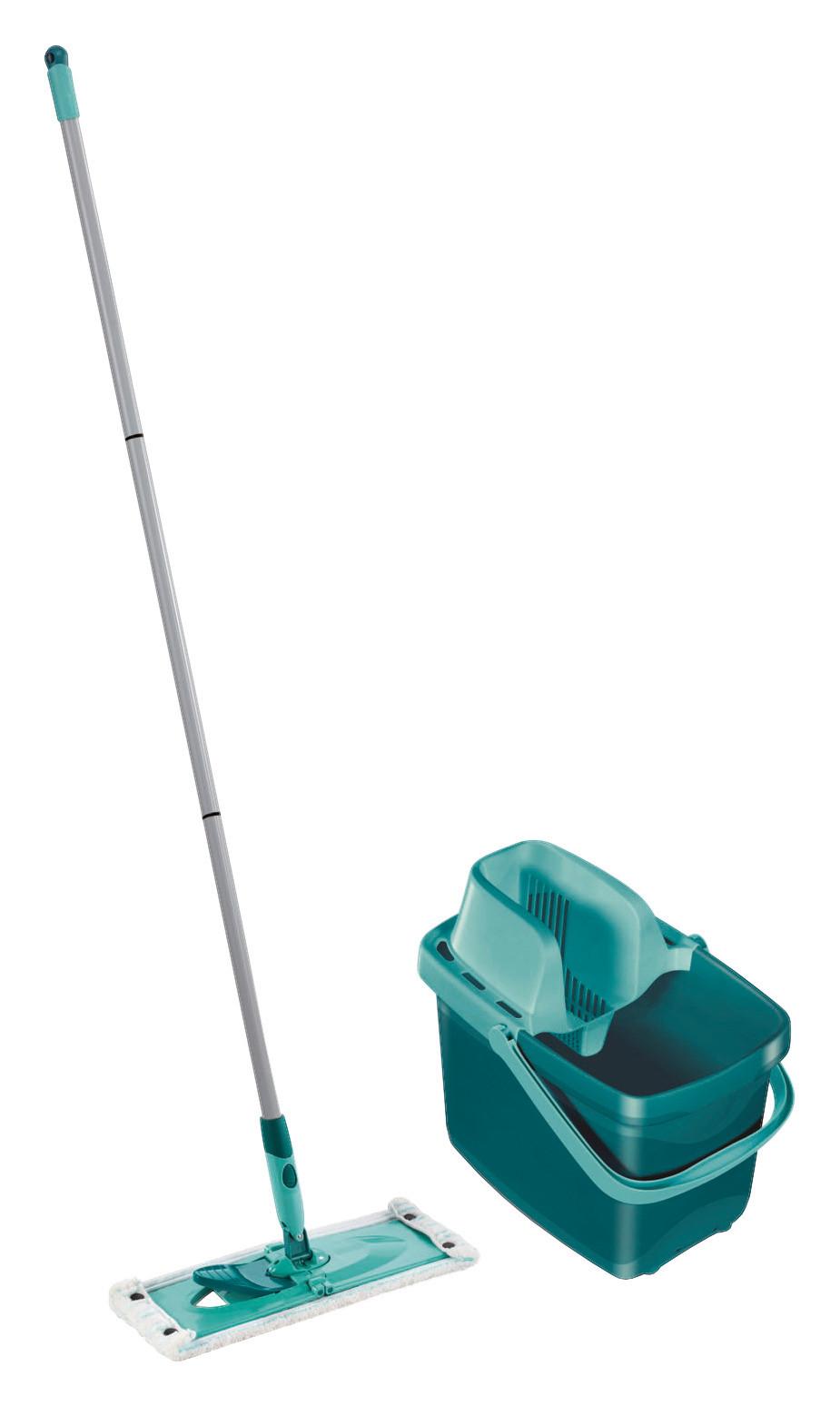 Bodenreinigungsset Combi m mit 12 L-Eimer - Türkis/Grau, Basics, Kunststoff/Metall - Leifheit
