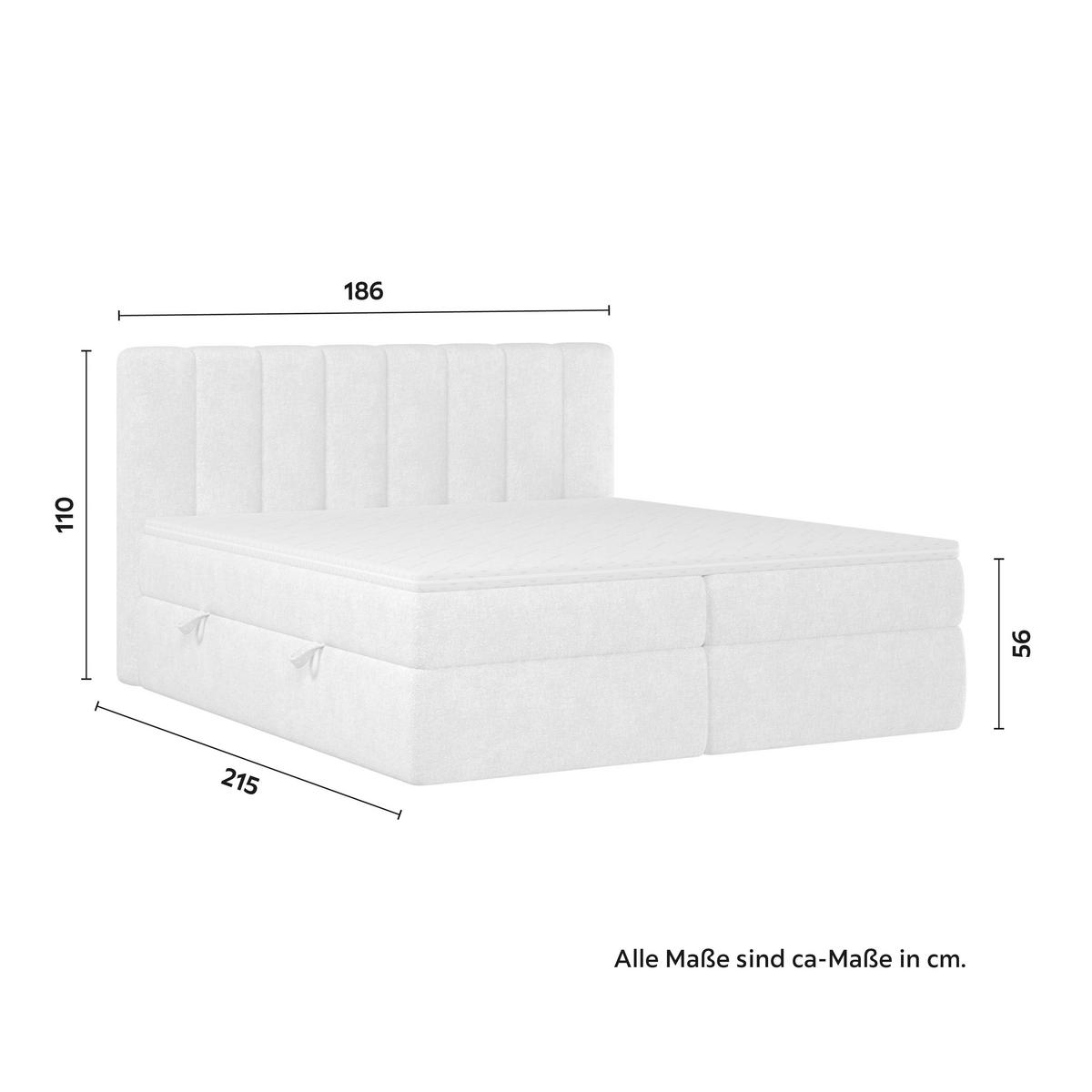 Boxspringová posteľ MALA 180x200 cm, béžová - čierna/krémová, Modern, drevo/kompozitné drevo (180/200cm) - Bessagi Home