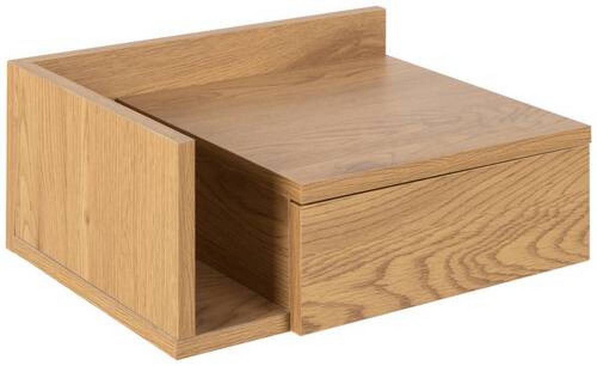 Noční stolek ASHLAN dekor dub divý - divoký dub, Moderní, kompozitní dřevo (40/16,5/32cm) - MID.YOU
