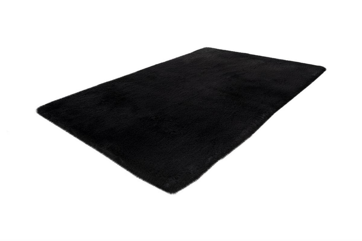 Hochflorteppich Rabbit Schwarz, 50x90 Cm - Schwarz, KONVENTIONELL (50/90cm)