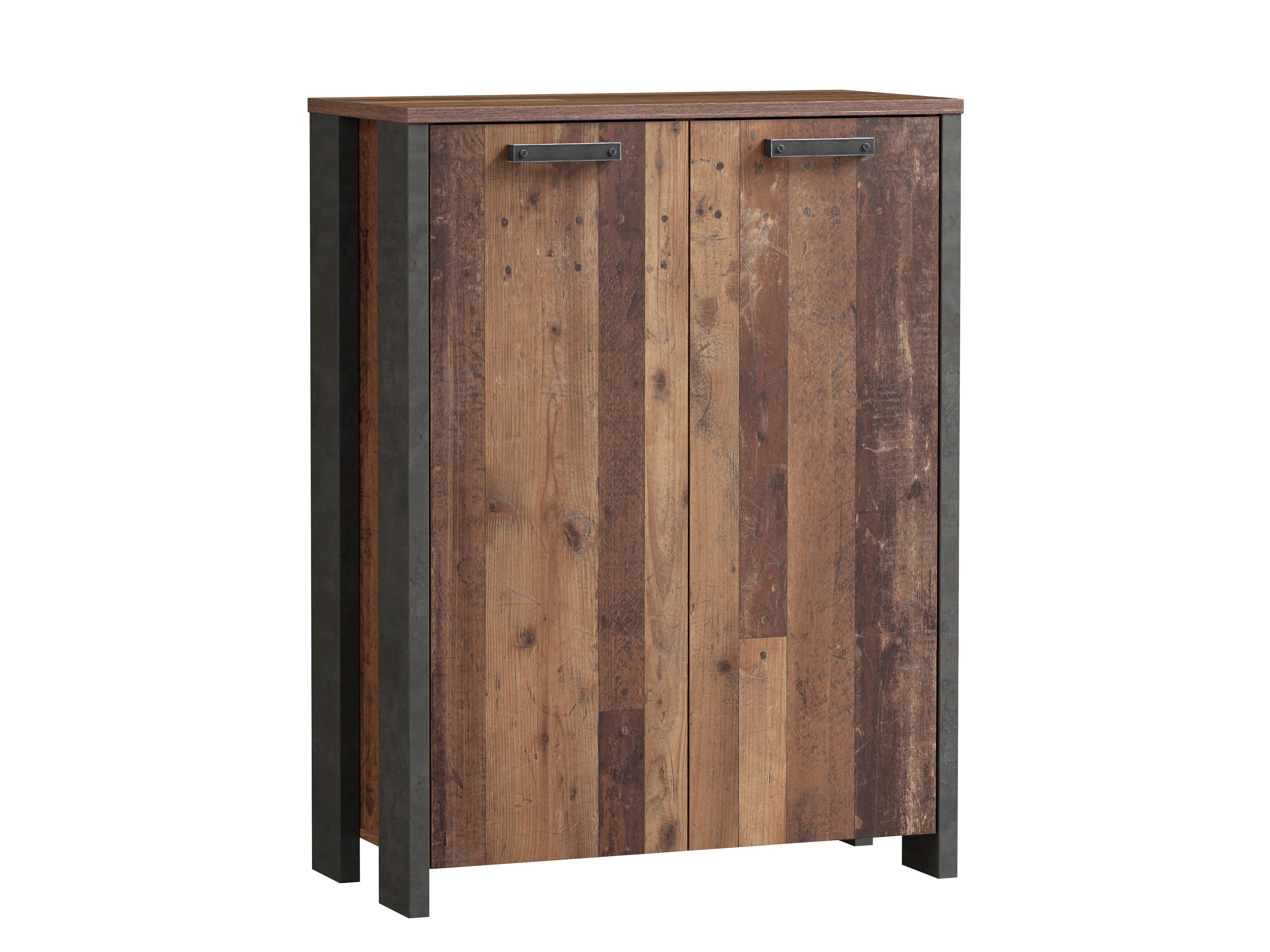 Kommode B 86 cm Cliff Old Wood Vintage - Dunkelgrau/Braun, KONVENTIONELL, Holzwerkstoff/Kunststoff (86/115/42cm) - MID.YOU