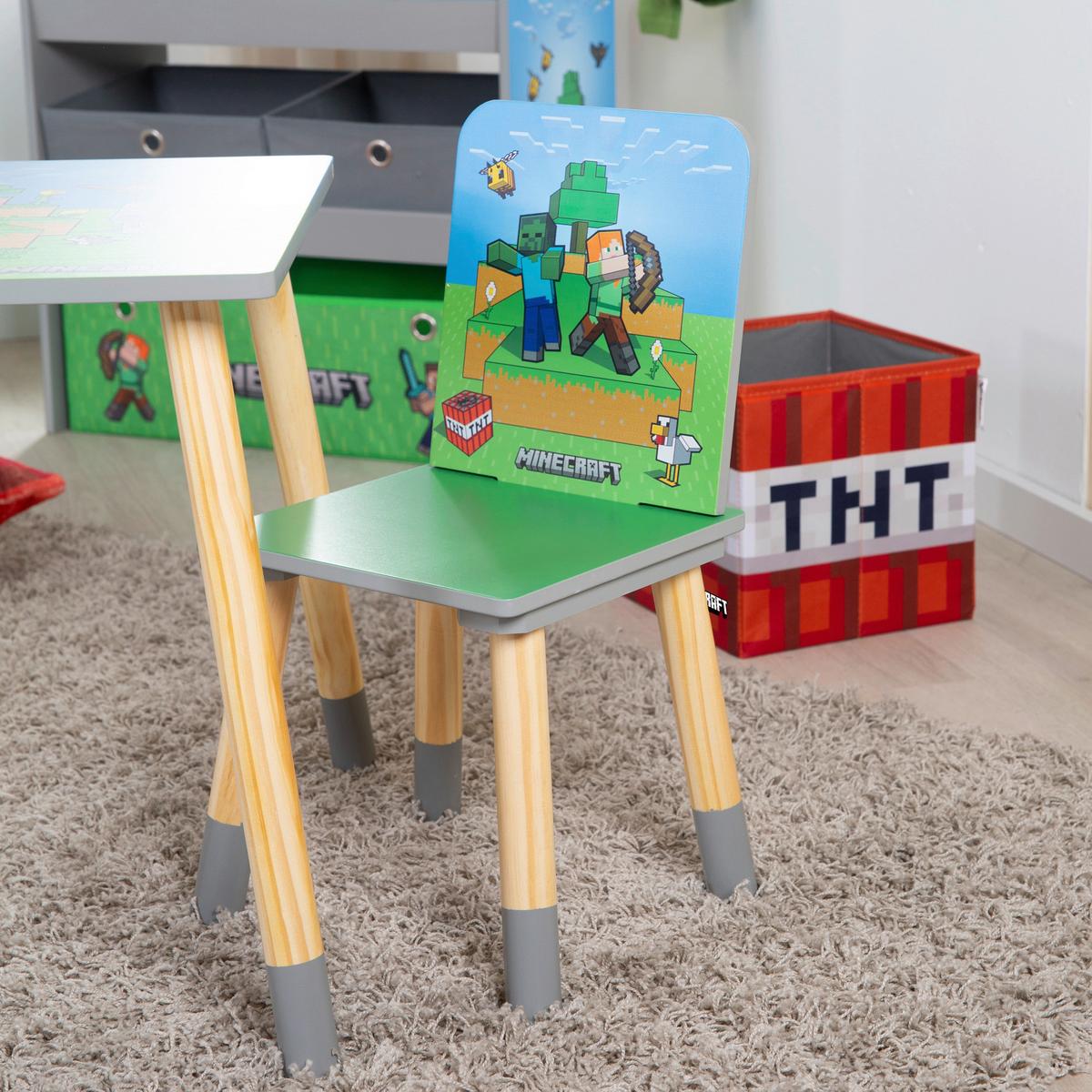 Kindersitzgruppe Minecraft - Multicolor, MODERN, Holz/Holzwerkstoff (60/50/49cm) - Minecraft