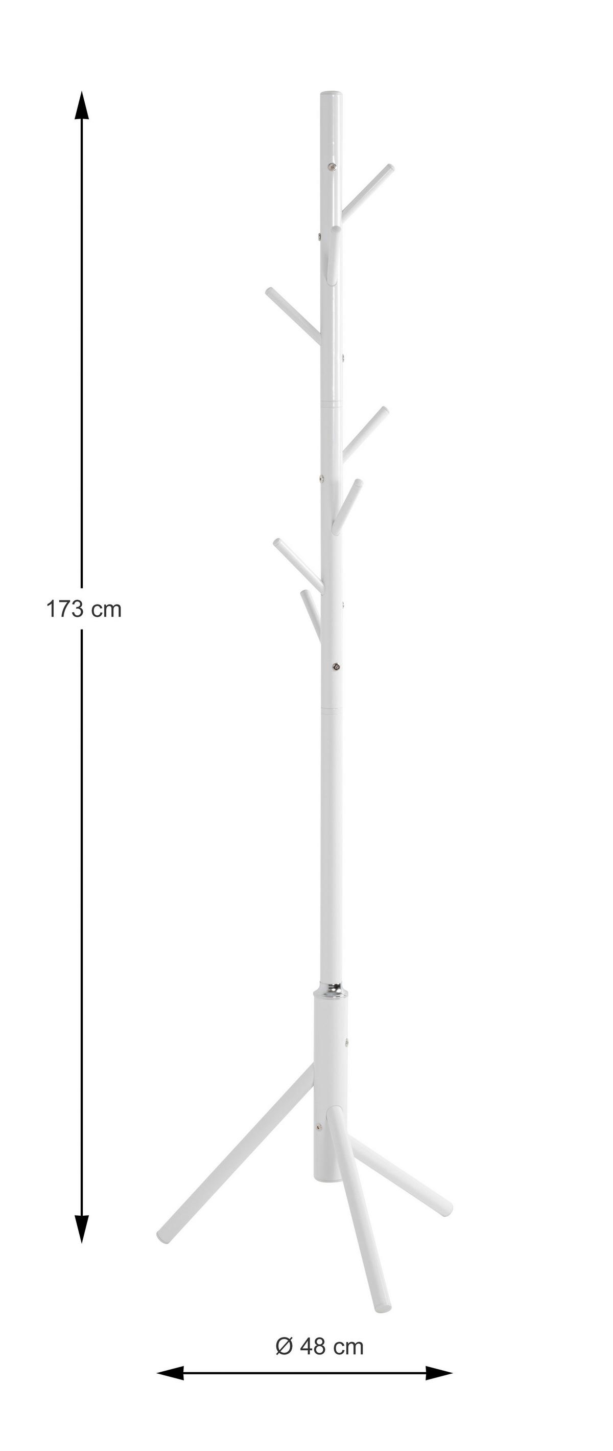 Ruhaállvány Nadja - fehér, Modern, fém (48/173/48cm)