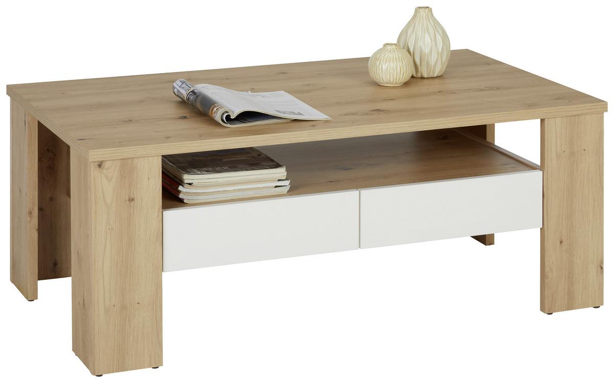 KONFERENČNÍ STOLEK MONOS - bílá/barvy dubu, Konvenční, kompozitní dřevo (110/65/44cm) - Mömax