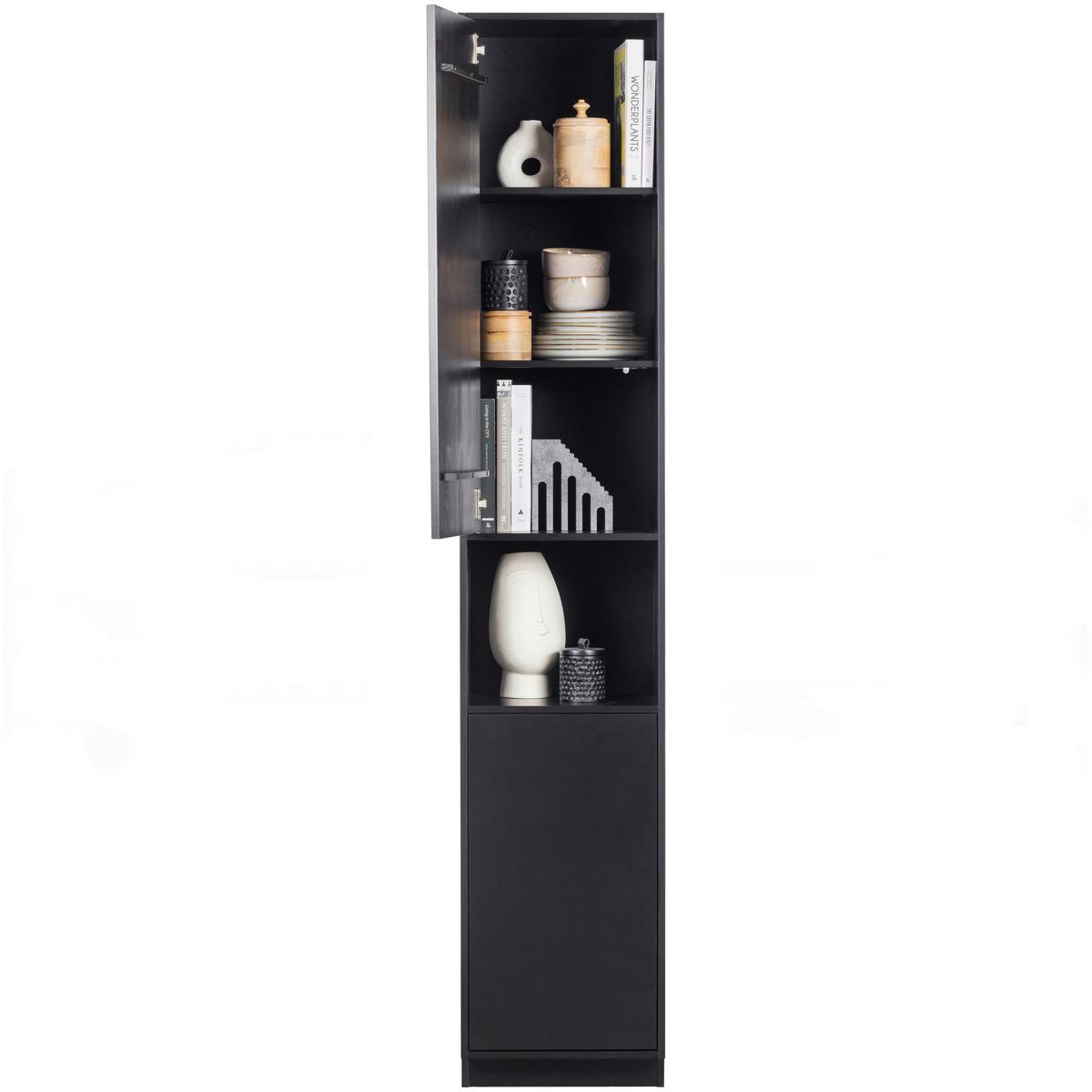 Buffet Finca Schwarz B: 40 cm - Schwarz, Design, Holz (40/210/40cm) - Livetastic