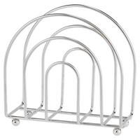 Szalvétatartó Sonnhild - nemesacélszínű, Modern, fém (11,5/5/11cm) - Luca Bessoni