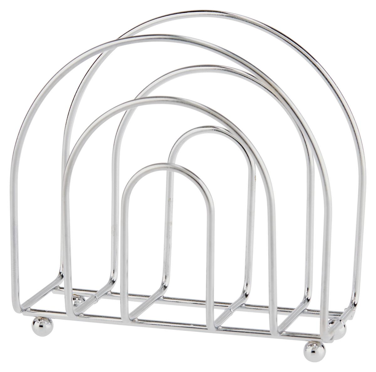 Szalvétatartó Sonnhild - nemesacélszínű, Modern, fém (11,5/5/11cm) - Luca Bessoni