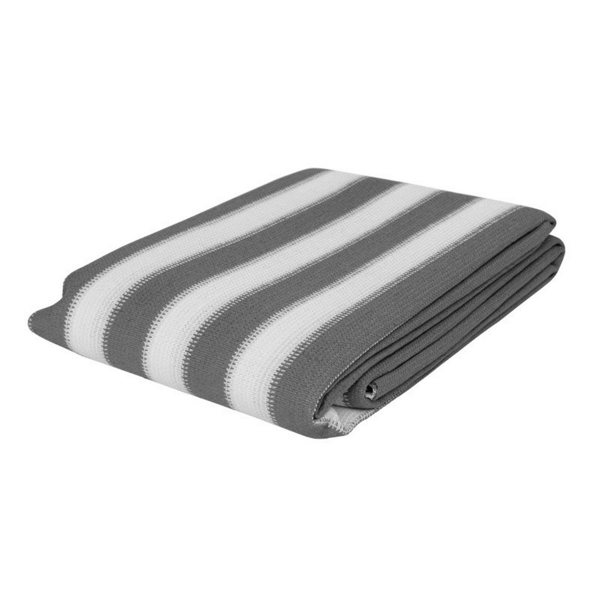 Sichtschutz Balkonbl. Sylt 0,9x5m, - Weiß/Grau, Basics, Kunststoff (500/90cm) - Windhager