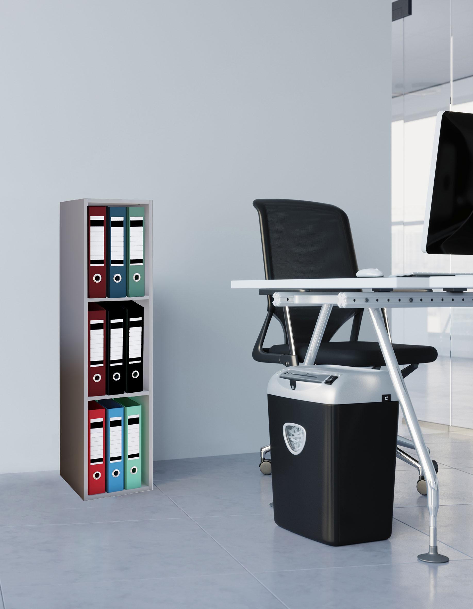 Aktenregal Offas Grau B: 34 cm - Grau, Design, Holzwerkstoff (34/107/29cm) - MID.YOU