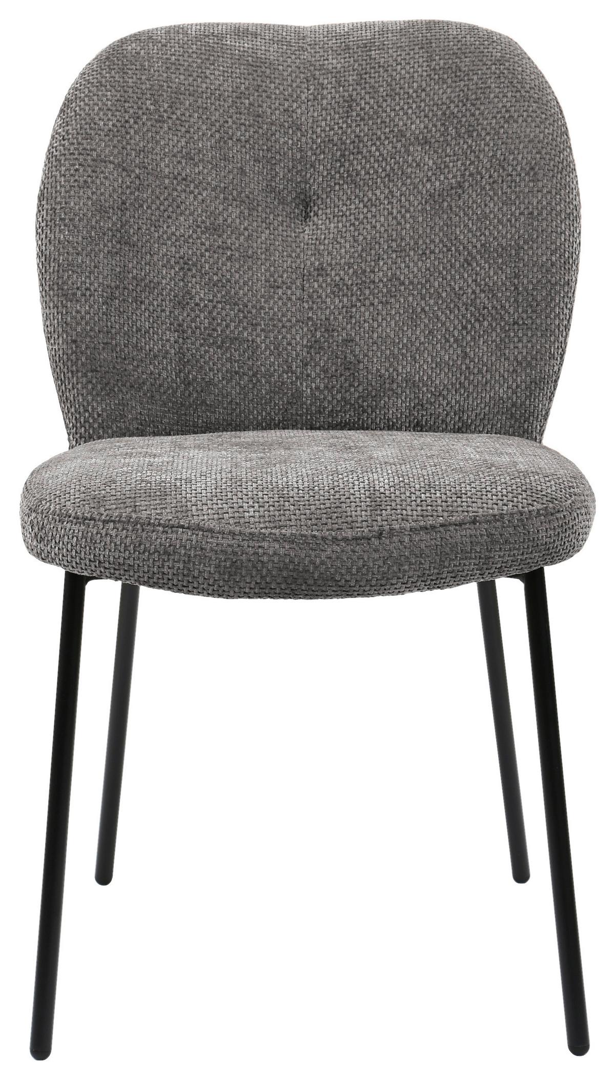 Židle MARA sivá - šedá/černá, Lifestyle, kov/dřevo (52/87/64cm) - Mömax