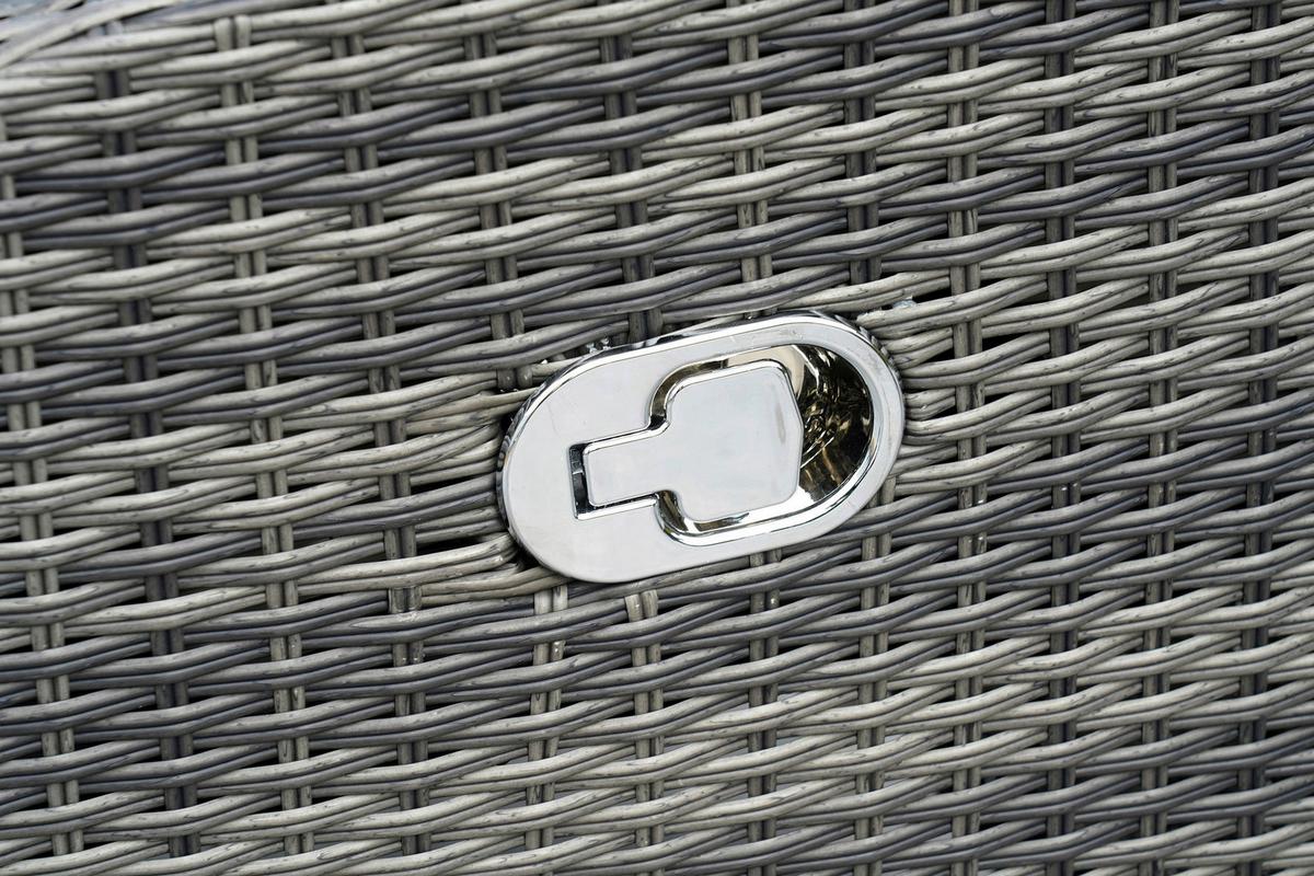 Gartenset Bologna - Grau, MODERN, Kunststoff/Textil - Gardenson